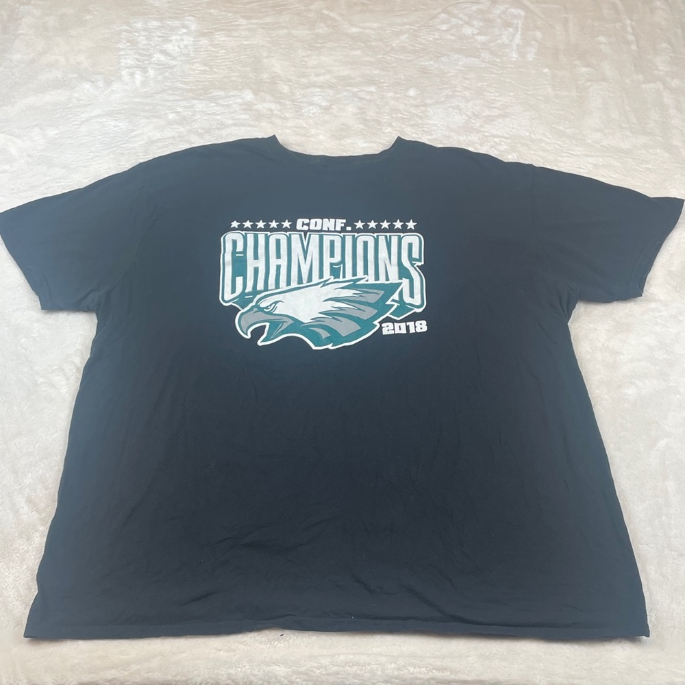Gildan Black Tee with Teal & White 'Champions' Eagle Graphic 2018
